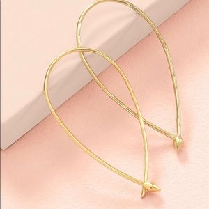 Stella & Dot Hammered Wire Small Hoops